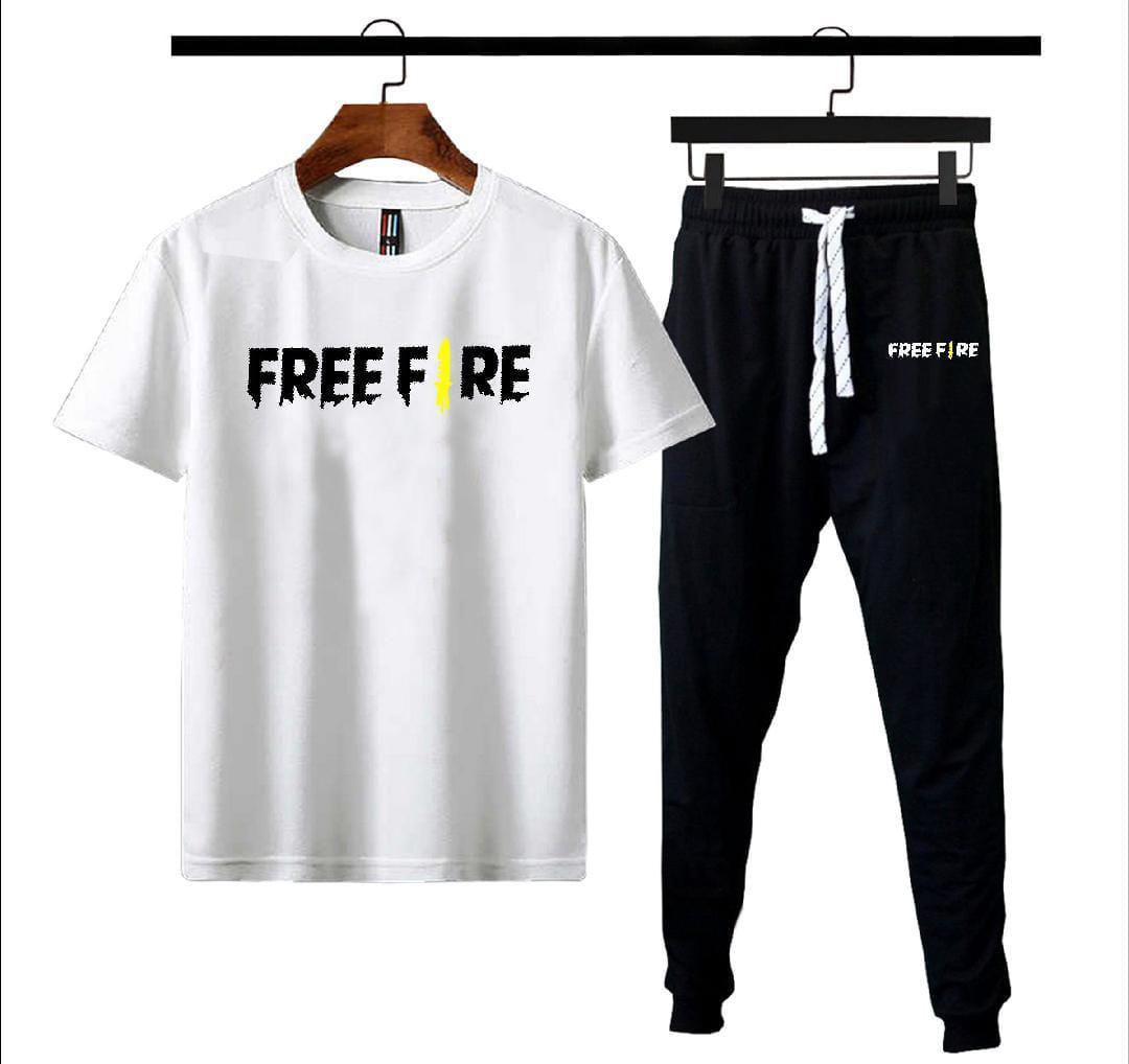 Men Printed Polyester Track Suit White 2Pcs Medium to XL