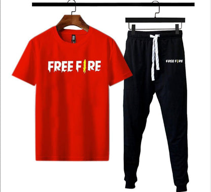 Men Printed Polyester Track Suit White 2Pcs Medium to XL