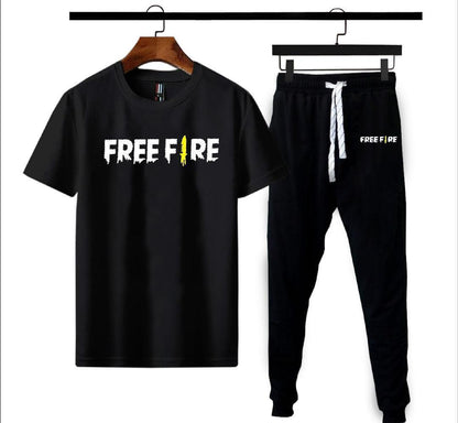 Men Printed Polyester Track Suit White 2Pcs Medium to XL
