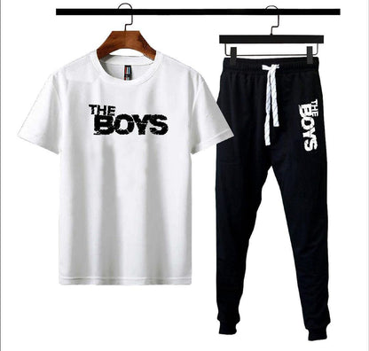 Men Printed Polyester Track Suit White Medium to XL
