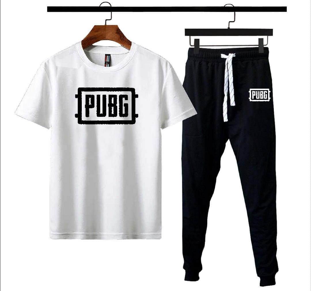Men PUBG Graphic Cotton Track Suit Yellow Black