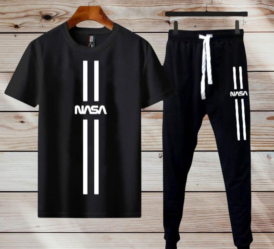 Men Dri Fit NASA Printed Track Suit Yellow Black Medium to XL