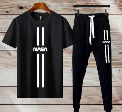 Men Dri Fit NASA Printed Track Suit Yellow Black Medium to XL