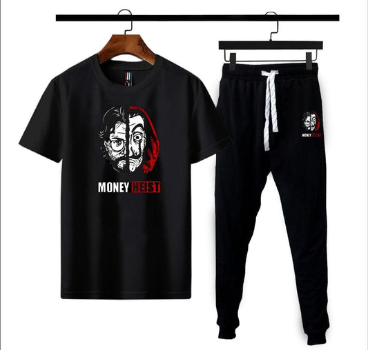 Men's Micro Interlock Graphic Track Suit White Slim Fit