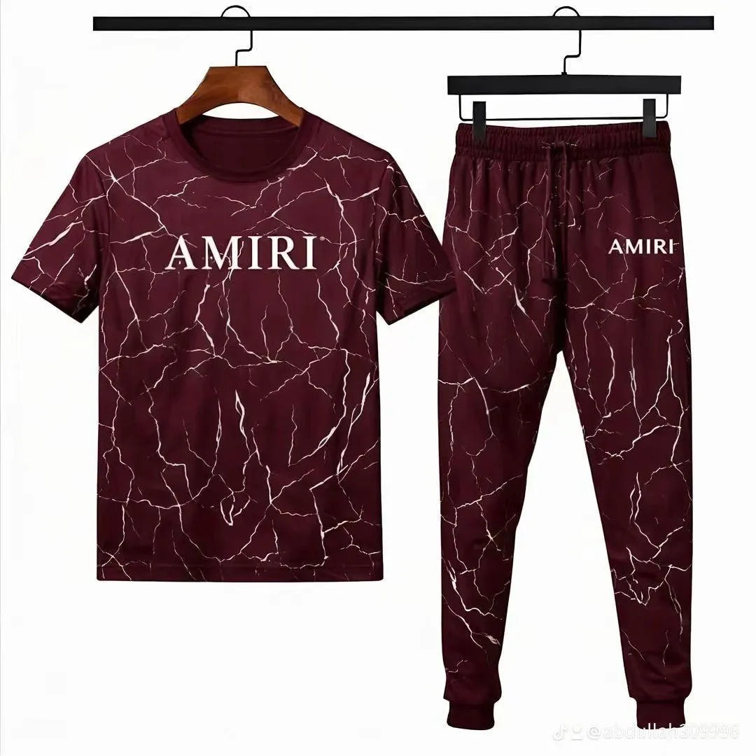 Men Camo Amirt Printed Track Suit