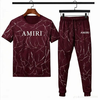 Men Camo Amirt Printed Track Suit