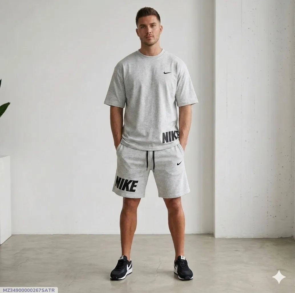 Men Dri Fit Printed Track Suit 2 Pcs
