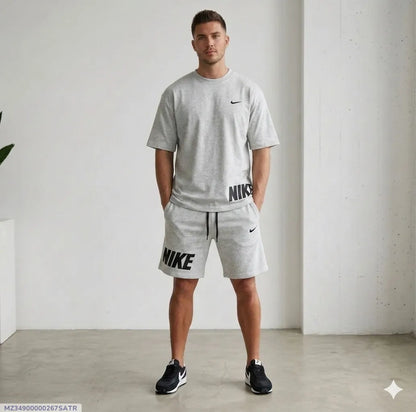 Men Dri Fit Printed Track Suit 2 Pcs